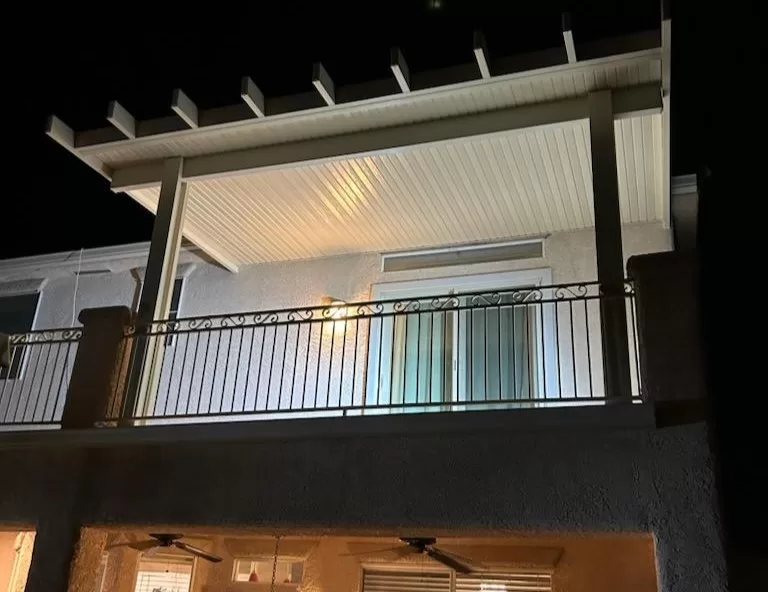Balcony Patio Cover At Night