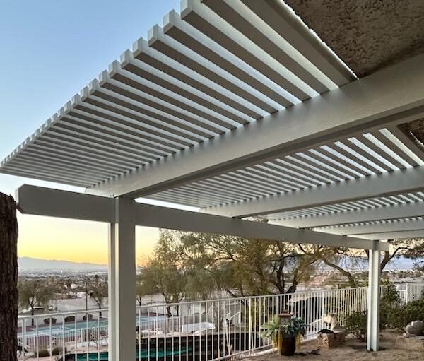 Open lattice patio cover