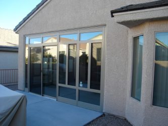 Another view of glass patio enclosure