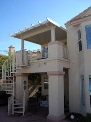 Solid patio cover on balcony 2