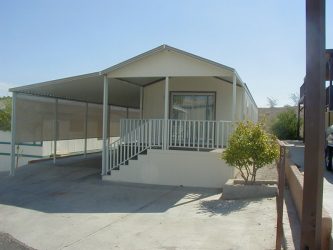 Mobile home with carport