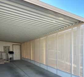 Carport Cover with Privacy Screens