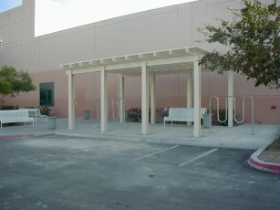 Freestanding cover over benches