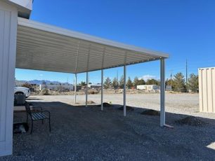 Carport attached to manufactured home