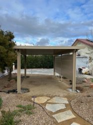 freestanding shade cover with privacy panel on side