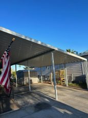 Double carport cover off manufactured home