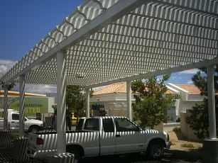 Open lattice carport cover
